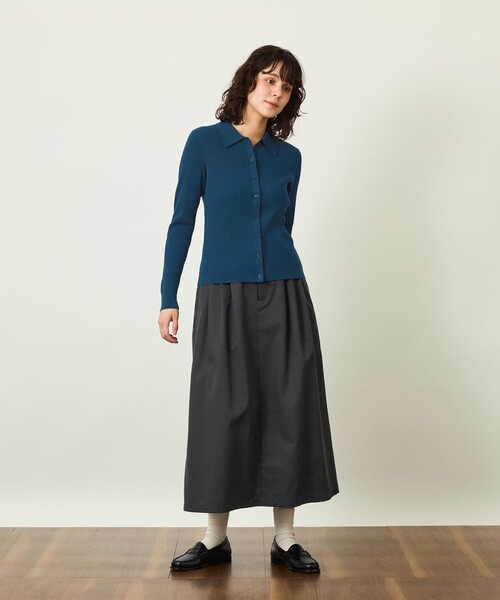 MACKINTOSH PHILOSOPHY(マッキントッシュ フィロソフィー)の「GREY LABEL ロングチノスカート(スカート・レディース・チャコールグレー/グリーン系その他4/ベージュ系その他4・2)」の4枚目の写真