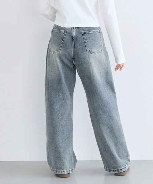 coca(coca)(コカ)の「ユース デニムタックパンツ(デニムパンツ・レディース・ライトブルー/ダークブルー・L/M/S)」の7枚目の写真