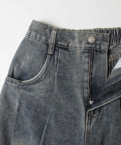 coca(coca)(コカ)の「ユース デニムタックパンツ(デニムパンツ・レディース・ライトブルー/ダークブルー・L/M/S)」の13枚目の写真