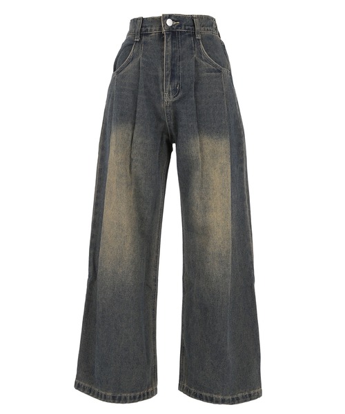 coca(coca)(コカ)の「ユース デニムタックパンツ(デニムパンツ・レディース・ライトブルー/ダークブルー・L/M/S)」の15枚目の写真