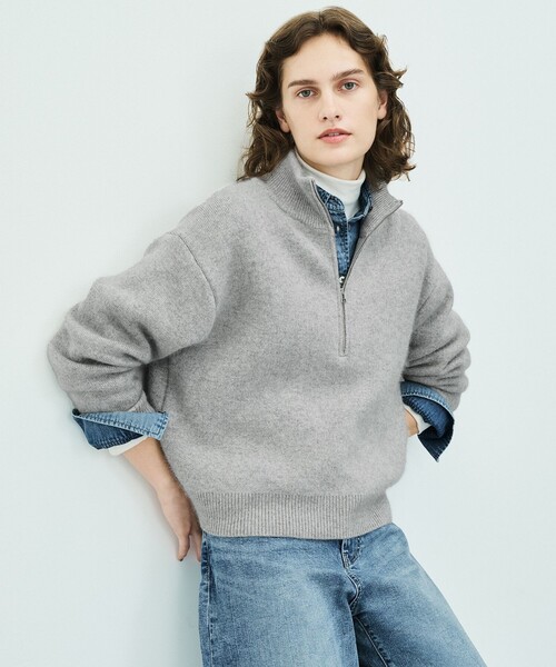 UNFILO（アンフィーロ）の「UNFILO DENIM クロップドシャツ（シャツ/ブラウス・レディース・グレー系3/スカイブルー系・X-LARGE）」の12枚目の写真