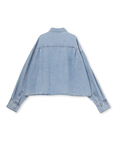 UNFILO（アンフィーロ）の「UNFILO DENIM クロップドシャツ（シャツ/ブラウス・レディース・グレー系3/スカイブルー系・X-LARGE）」の15枚目の写真