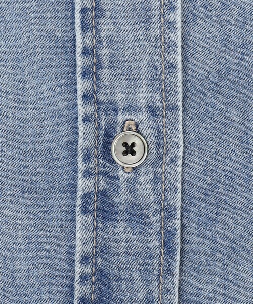 UNFILO（アンフィーロ）の「UNFILO DENIM クロップドシャツ（シャツ/ブラウス・レディース・グレー系3/スカイブルー系・X-LARGE）」の20枚目の写真