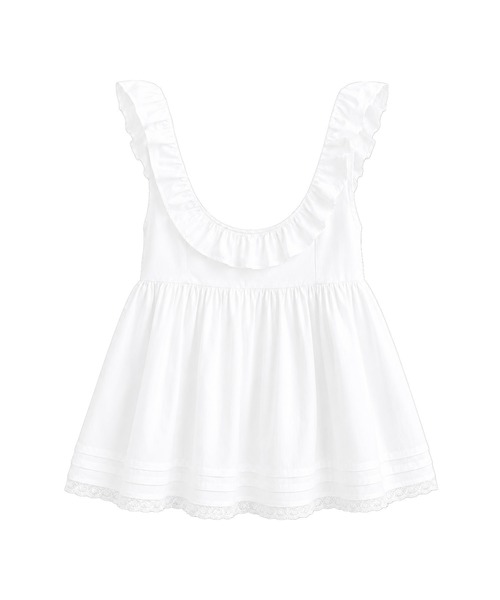mieya mieya(ミーヤミーヤ)の「【mieya mieya】PETIT APLON TOP/プチエプロントップ(Tシャツ/カットソー・レディース・ホワイト・FREE)」の22枚目の写真