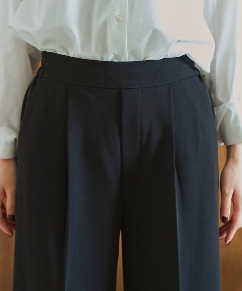 coen(コーエン)の「【定番 /秋カラー/ストレッチ/防シワ/UVカット】【シリーズ累計販売数20万本突破】イージービューティーワイドパンツ(WEB限定サイズあり)(スラックス・レディース・ブラック/ブラウン/ターコイズブルー/ダークグレー/ナチュラル/オリーブ・XL/L/XS/M/S)」の12枚目の写真