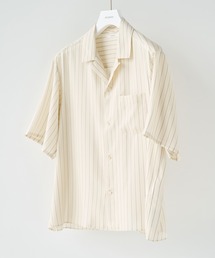 STUDIOUS(�X�e���f�B�I�X)�́ySTUDIOUS�zCupra Stripe Open Shirts / �L���v���X�g���C�v�I�[�v���V���c(�V���c/�u���E�X)