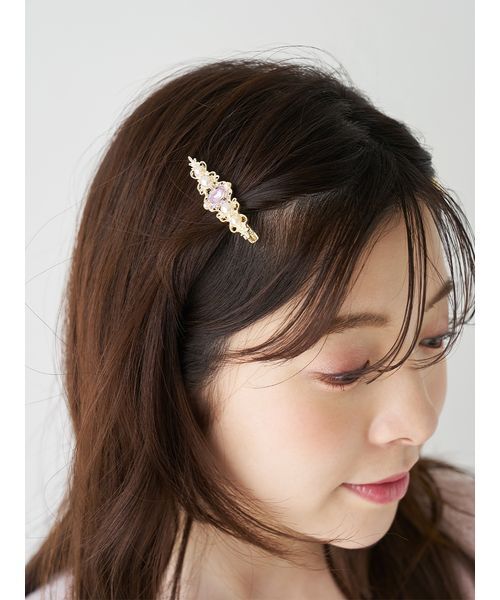 SNIDEL HOME(スナイデルホーム)の「ビジューヘアクリップ(その他ルームウェア・レディース・ワインレッド/シルバー/ラベンダー・F)」の5枚目の写真
