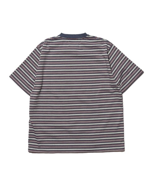 BEAMS PLUS（ビームスプラス）の「Pocket Tee Multi Stripe②（Tシャツ/カットソー・メンズ・ブラウン/ブルー・XX-LARGE/LARGE/SMALL/MEDIUM/X-LARGE）」の13枚目の写真