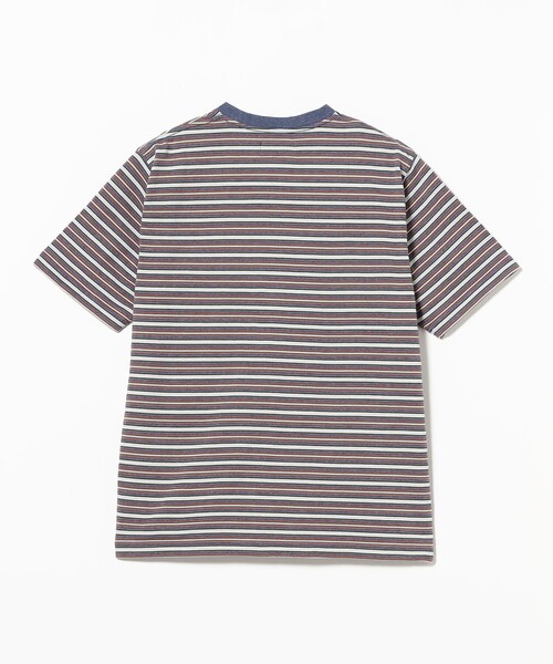 BEAMS PLUS（ビームスプラス）の「Pocket Tee Multi Stripe②（Tシャツ/カットソー・メンズ・ブラウン/ブルー・XX-LARGE/LARGE/SMALL/MEDIUM/X-LARGE）」の16枚目の写真