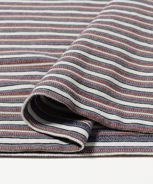 BEAMS PLUS（ビームスプラス）の「Pocket Tee Multi Stripe②（Tシャツ/カットソー・メンズ・ブラウン/ブルー・XX-LARGE/LARGE/SMALL/MEDIUM/X-LARGE）」の17枚目の写真