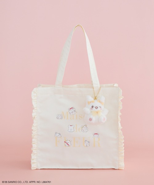 sanrio(サンリオ)の「【受注生産】はなまるおばけ フリルスクエアトートバッグ(トートバッグ・レディース・アイボリー/ピンク・FREE)」の10枚目の写真