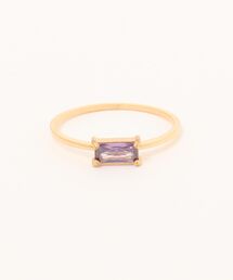 【Cle・stone(クレストーン)】ダブルスクエア カラーストーンリング cle-ring-28-12
