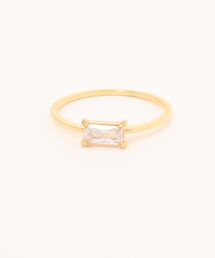 【Cle・stone（クレストーン）】ダブルスクエア カラーストーンリング cle-ring-28-12