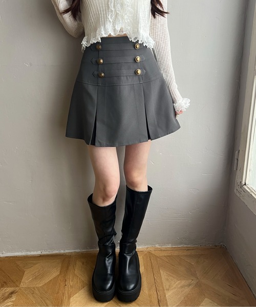 PHILLY(フィリー)の「ナポレオンミニスカート(スカート・レディース・ブラック/グレー・FREE)」の8枚目の写真