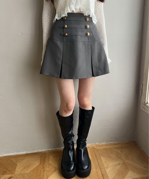 PHILLY(フィリー)の「ナポレオンミニスカート(スカート・レディース・ブラック/グレー・FREE)」の9枚目の写真