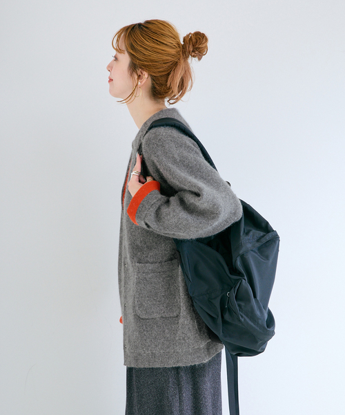 B.C STOCK(ベーセーストック)の「2層スムース編みロングカーディガン(カーディガン/ボレロ・レディース・チャコールグレー/ベージュ/ネイビー・FREE)」の8枚目の写真