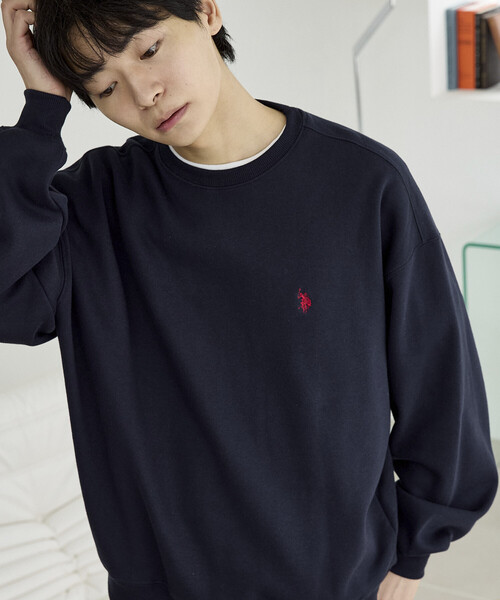 U.S. POLO ASSN.(ユーエスポロアッスン)の「U.S. POLO ASSN. × PUBLUX/ユーエスポロアッスン 別注 ワンポイント 刺繍 裏起毛 クルーネック スウェット 限定展開(スウェット・メンズ・ライトグレー/ブラック/ネイビー/グリーン・MEDIUM/SMALL/LARGE)」の15枚目の写真