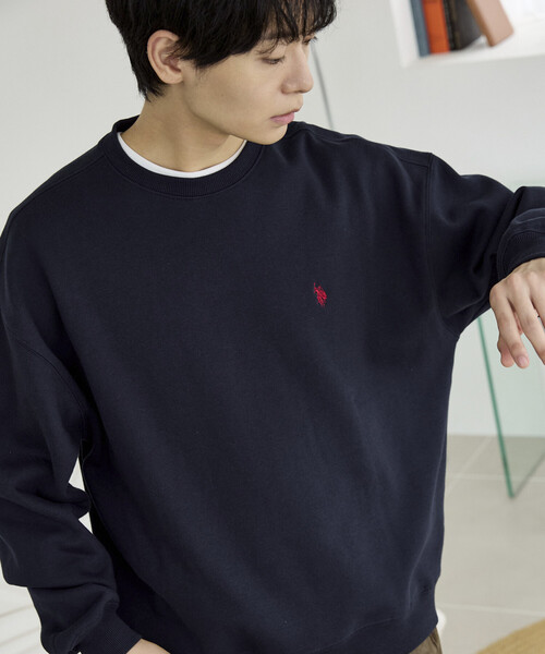 U.S. POLO ASSN.(ユーエスポロアッスン)の「U.S. POLO ASSN. × PUBLUX/ユーエスポロアッスン 別注 ワンポイント 刺繍 裏起毛 クルーネック スウェット 限定展開(スウェット・メンズ・ライトグレー/ブラック/ネイビー/グリーン・MEDIUM/SMALL/LARGE)」の17枚目の写真