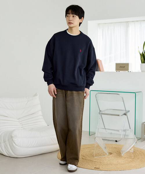 U.S. POLO ASSN.(ユーエスポロアッスン)の「U.S. POLO ASSN. × PUBLUX/ユーエスポロアッスン 別注 ワンポイント 刺繍 裏起毛 クルーネック スウェット 限定展開(スウェット・メンズ・ライトグレー/ブラック/ネイビー/グリーン・MEDIUM/SMALL/LARGE)」の18枚目の写真