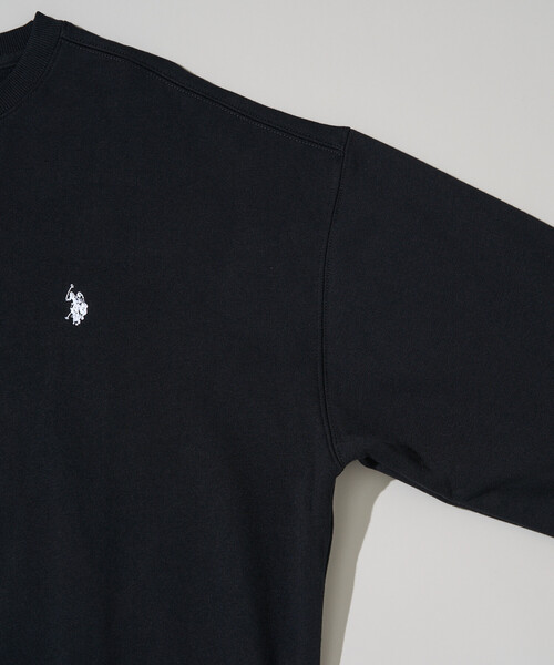 U.S. POLO ASSN.(ユーエスポロアッスン)の「U.S. POLO ASSN. × PUBLUX/ユーエスポロアッスン 別注 ワンポイント 刺繍 裏起毛 クルーネック スウェット 限定展開(スウェット・メンズ・ライトグレー/ブラック/ネイビー/グリーン・MEDIUM/SMALL/LARGE)」の10枚目の写真