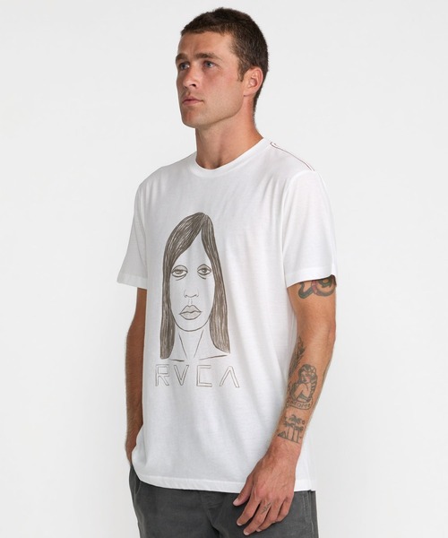 RVCA(ルーカ)の「RVCA メンズ SLEEPY GIRL SS Tシャツ 【2026年秋冬モデル】/ルーカ半袖T(Tシャツ/カットソー・メンズ・オフホワイト/グレー系その他・MEDIUM/LARGE)」の11枚目の写真