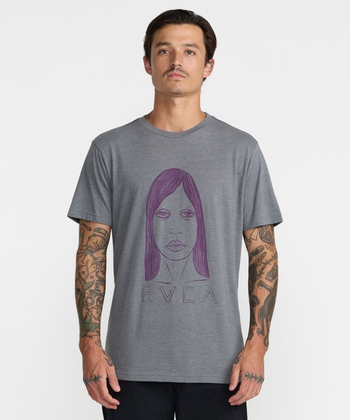 RVCA(ルーカ)の「RVCA メンズ SLEEPY GIRL SS Tシャツ 【2026年秋冬モデル】/ルーカ半袖T(Tシャツ/カットソー・メンズ・オフホワイト/グレー系その他・MEDIUM/LARGE)」の4枚目の写真