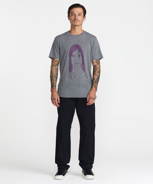 RVCA(ルーカ)の「RVCA メンズ SLEEPY GIRL SS Tシャツ 【2026年秋冬モデル】/ルーカ半袖T(Tシャツ/カットソー・メンズ・オフホワイト/グレー系その他・MEDIUM/LARGE)」の8枚目の写真