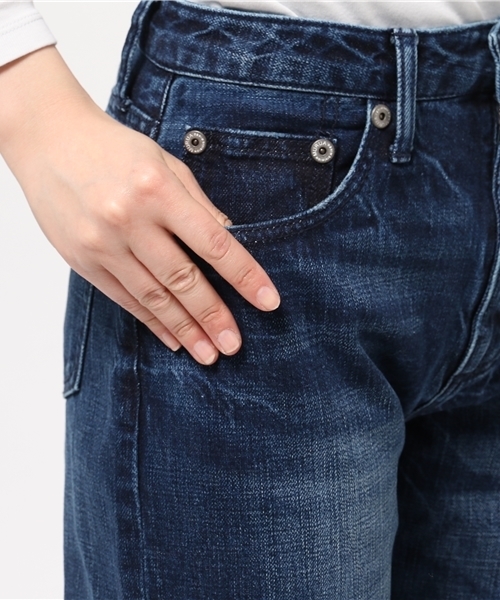 MURUA（ムルーア）の「ヘムデザインテーパードBOYSデニム（デニムパンツ・レディース・スカイブルー/ブルー・0/XS/3/L/2/M/1/S）」の12枚目の写真