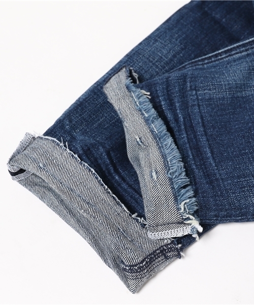 MURUA（ムルーア）の「ヘムデザインテーパードBOYSデニム（デニムパンツ・レディース・スカイブルー/ブルー・0/XS/3/L/2/M/1/S）」の14枚目の写真