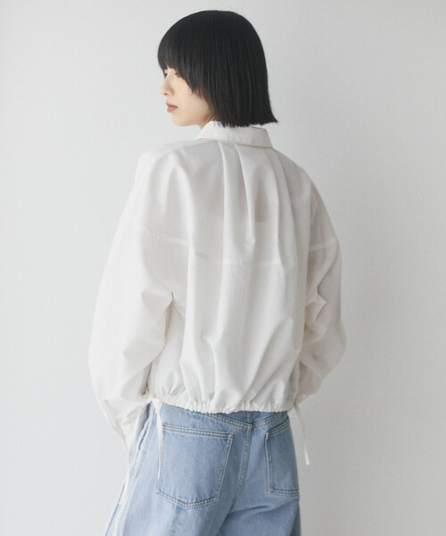 Firsthand（ファーストハンド）の「Firsthand/ファーストハンド ヘムコード 切り替え ロングスリーブ ショートレングス シャツ【限定展開】（シャツ/ブラウス・レディース・ホワイト/ネイビー/ベージュ/ブラック・FREE）」の8枚目の写真