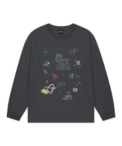 LMCの「PEN DRAWING LONG SLV TEE charcoal(Tシャツ/カットソー・レディース・その他・SMALL/X-LARGE/LARGE/MEDIUM)」の1枚目の写真