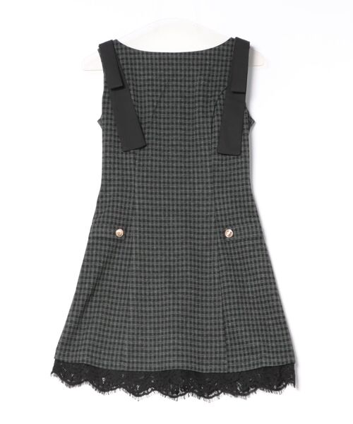 fupel(フぺル)の「check mini onepiece / チェックミニワンピース(ワンピース・レディース・ベージュ/グレー・FREE)」の11枚目の写真