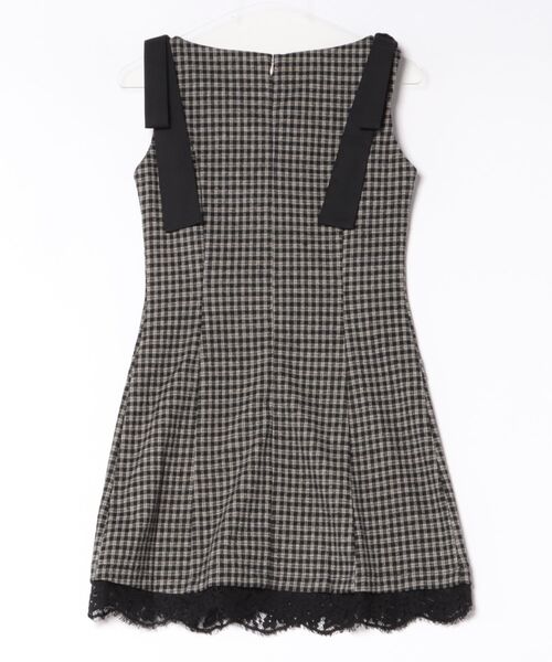 fupel(フぺル)の「check mini onepiece / チェックミニワンピース(ワンピース・レディース・ベージュ/グレー・FREE)」の13枚目の写真