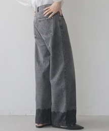 【cheriella】レースドッキングストレートデニムパンツ　LACE DOCKING STRAIGHT DENIM PANTS