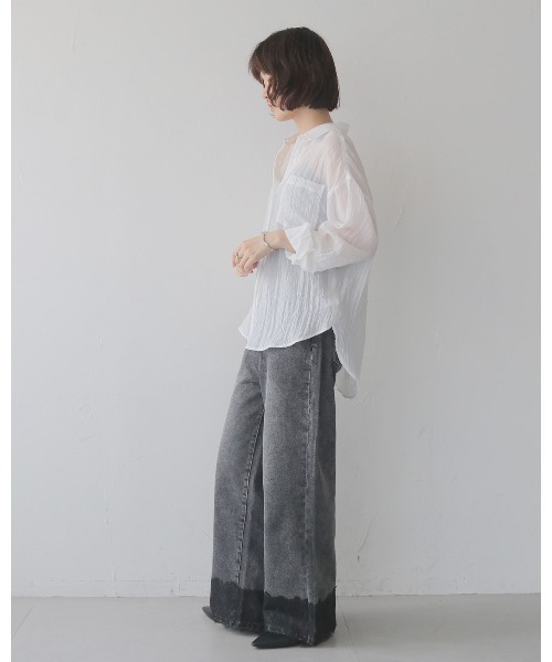 cheriella（シェリエラ）の「【cheriella】レースドッキングストレートデニムパンツ　LACE DOCKING STRAIGHT DENIM PANTS（デニムパンツ・レディース・ブラック/ブルー・FREE）」の16枚目の写真