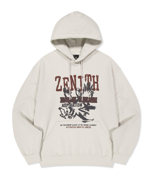 BROWNBREATH(ブラウンブレス)の「ZENITH HOODIE(パーカー・レディース・ダークグレー/アイボリー・LARGE/X-LARGE/MEDIUM/SMALL)」の1枚目の写真