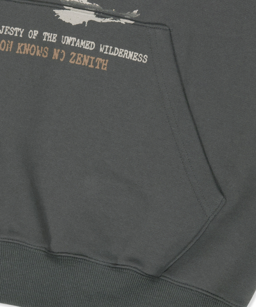 BROWNBREATH(ブラウンブレス)の「ZENITH HOODIE(パーカー・レディース・ダークグレー/アイボリー・LARGE/X-LARGE/MEDIUM/SMALL)」の10枚目の写真