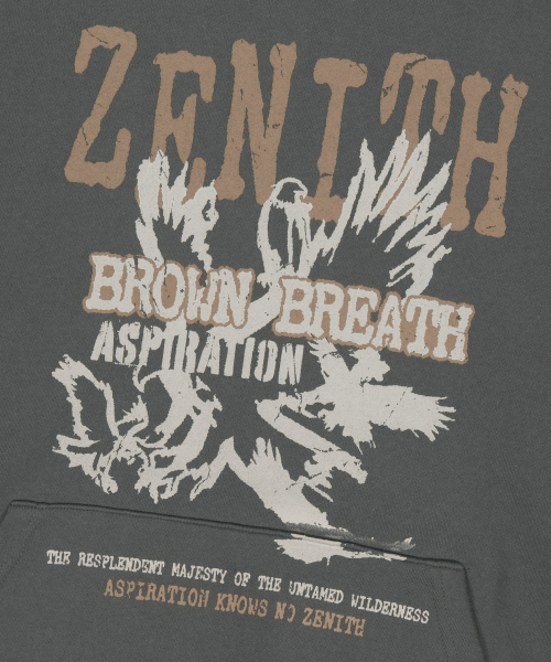 BROWNBREATH(ブラウンブレス)の「ZENITH HOODIE(パーカー・レディース・ダークグレー/アイボリー・LARGE/X-LARGE/MEDIUM/SMALL)」の11枚目の写真