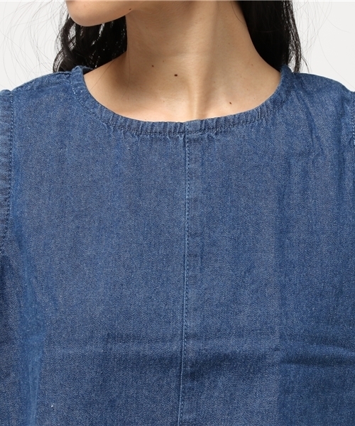 VENCEEXCHANGE（ヴァンスエクスチェンジ）の「デニムフリンジノースリセットアップ       （つなぎ/オールインワン・レディース・ブルー/ライトブルー・MEDIUM）」の7枚目の写真