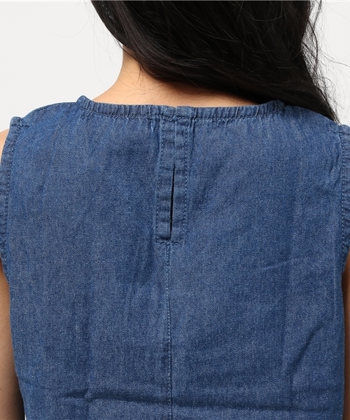 VENCEEXCHANGE（ヴァンスエクスチェンジ）の「デニムフリンジノースリセットアップ       （つなぎ/オールインワン・レディース・ブルー/ライトブルー・MEDIUM）」の10枚目の写真