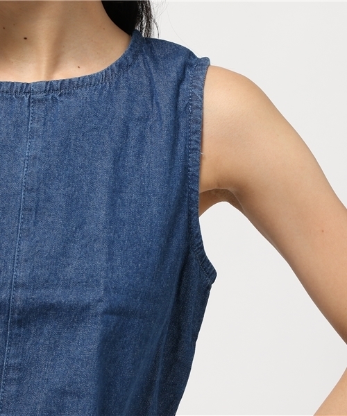 VENCEEXCHANGE（ヴァンスエクスチェンジ）の「デニムフリンジノースリセットアップ       （つなぎ/オールインワン・レディース・ブルー/ライトブルー・MEDIUM）」の11枚目の写真