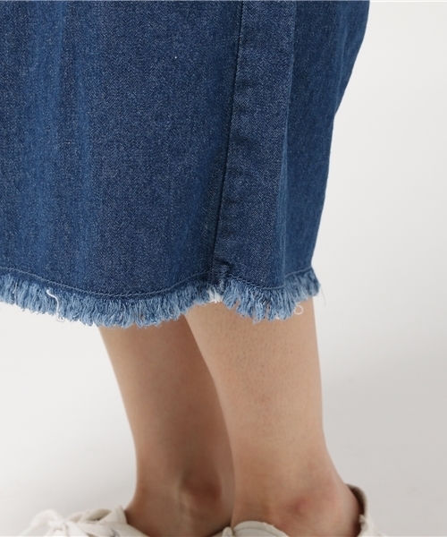 VENCEEXCHANGE（ヴァンスエクスチェンジ）の「デニムフリンジノースリセットアップ       （つなぎ/オールインワン・レディース・ブルー/ライトブルー・MEDIUM）」の8枚目の写真