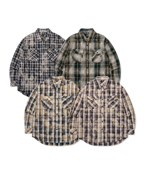 LIFE WORK（ライフワーク）の「ヴィンテージフェイドツーポケットチェックシャツ（シャツ/ブラウス・メンズ・スカイブルー/ネイビー/ブルー/PINK・MEDIUM/LARGE）」の5枚目の写真