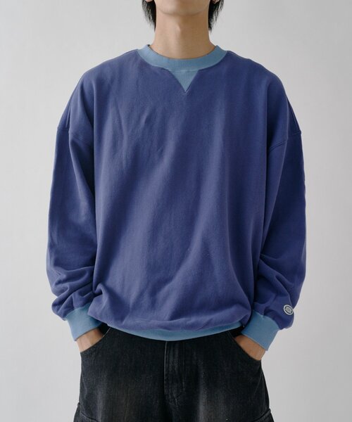 goocy(グーシー)の「【DISCUS】フレンチテリーリンガースウェット(Tシャツ/カットソー・メンズ・ホワイト系その他/ネイビー/ブラック・LARGE/MEDIUM)」の1枚目の写真