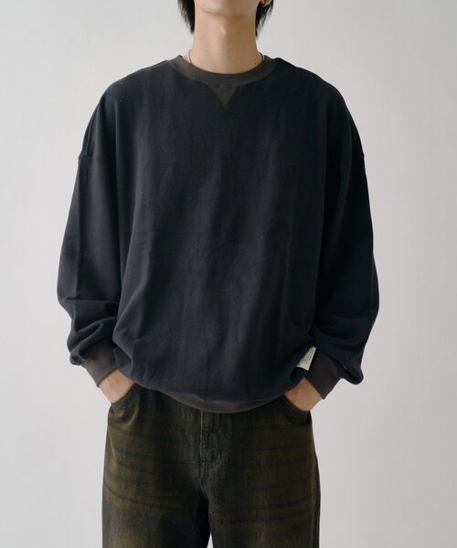 goocy(グーシー)の「【DISCUS】フレンチテリーリンガースウェット(Tシャツ/カットソー・メンズ・ホワイト系その他/ネイビー/ブラック・LARGE/MEDIUM)」の4枚目の写真