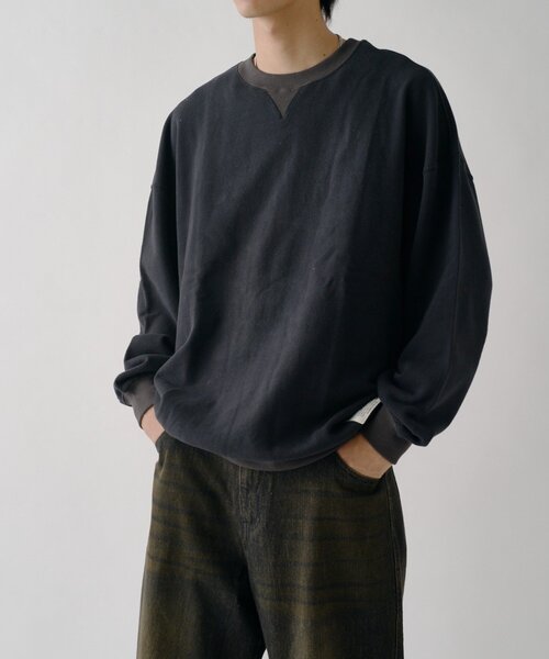 goocy(グーシー)の「【DISCUS】フレンチテリーリンガースウェット(Tシャツ/カットソー・メンズ・ホワイト系その他/ネイビー/ブラック・LARGE/MEDIUM)」の5枚目の写真