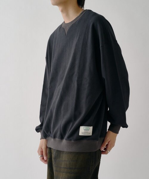 goocy(グーシー)の「【DISCUS】フレンチテリーリンガースウェット(Tシャツ/カットソー・メンズ・ホワイト系その他/ネイビー/ブラック・LARGE/MEDIUM)」の6枚目の写真