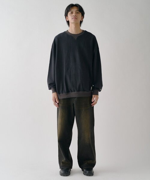 goocy(グーシー)の「【DISCUS】フレンチテリーリンガースウェット(Tシャツ/カットソー・メンズ・ホワイト系その他/ネイビー/ブラック・LARGE/MEDIUM)」の9枚目の写真