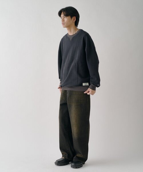 goocy(グーシー)の「【DISCUS】フレンチテリーリンガースウェット(Tシャツ/カットソー・メンズ・ホワイト系その他/ネイビー/ブラック・LARGE/MEDIUM)」の10枚目の写真