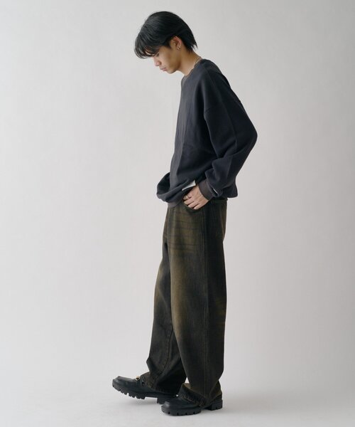 goocy(グーシー)の「【DISCUS】フレンチテリーリンガースウェット(Tシャツ/カットソー・メンズ・ホワイト系その他/ネイビー/ブラック・LARGE/MEDIUM)」の11枚目の写真